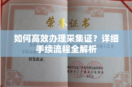 全国如何高效办理采集证?详细手续流程全解析