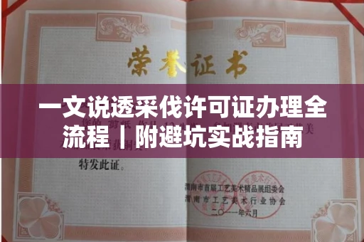 全国一文说透采伐许可证办理全流程|附避坑实战指南
