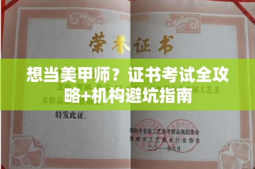 全国想当美甲师?证书考试全攻略+机构避坑指南