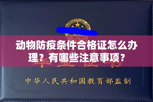 全国动物防疫条件合格证怎么办理?有哪些注意事项?